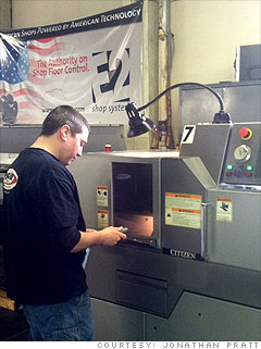 W.H.Bagshaw CNC Operator Jonathan Pratt