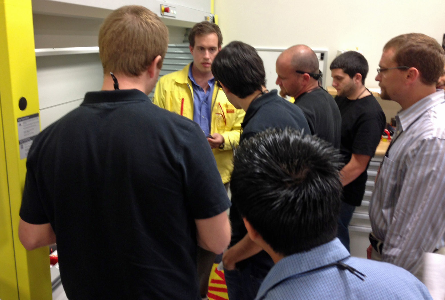 Machining Application Engineer Grant Hughson discusses Sandvik Coromant Swiss tooling options with attendees