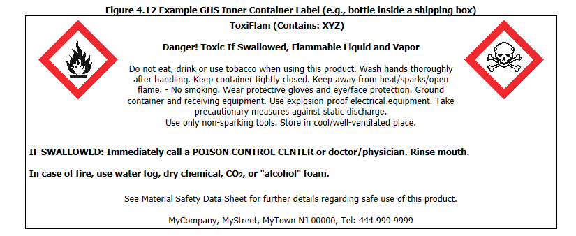 OSHA SAMPLE LABEL
