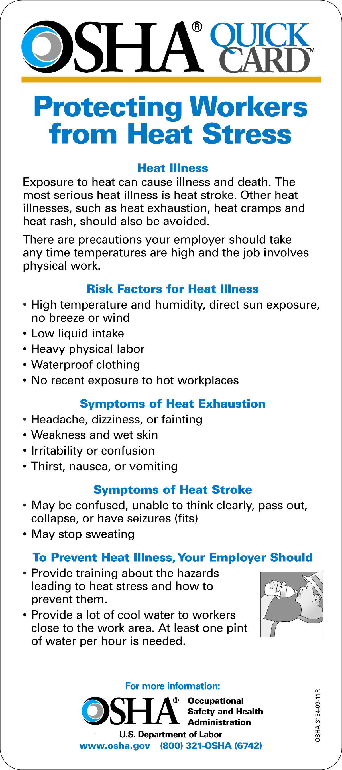 OSHA HEAT STRESS QUICKCARD ENGLISH V_3_8.30.11 :OSHA HEAT STRESS