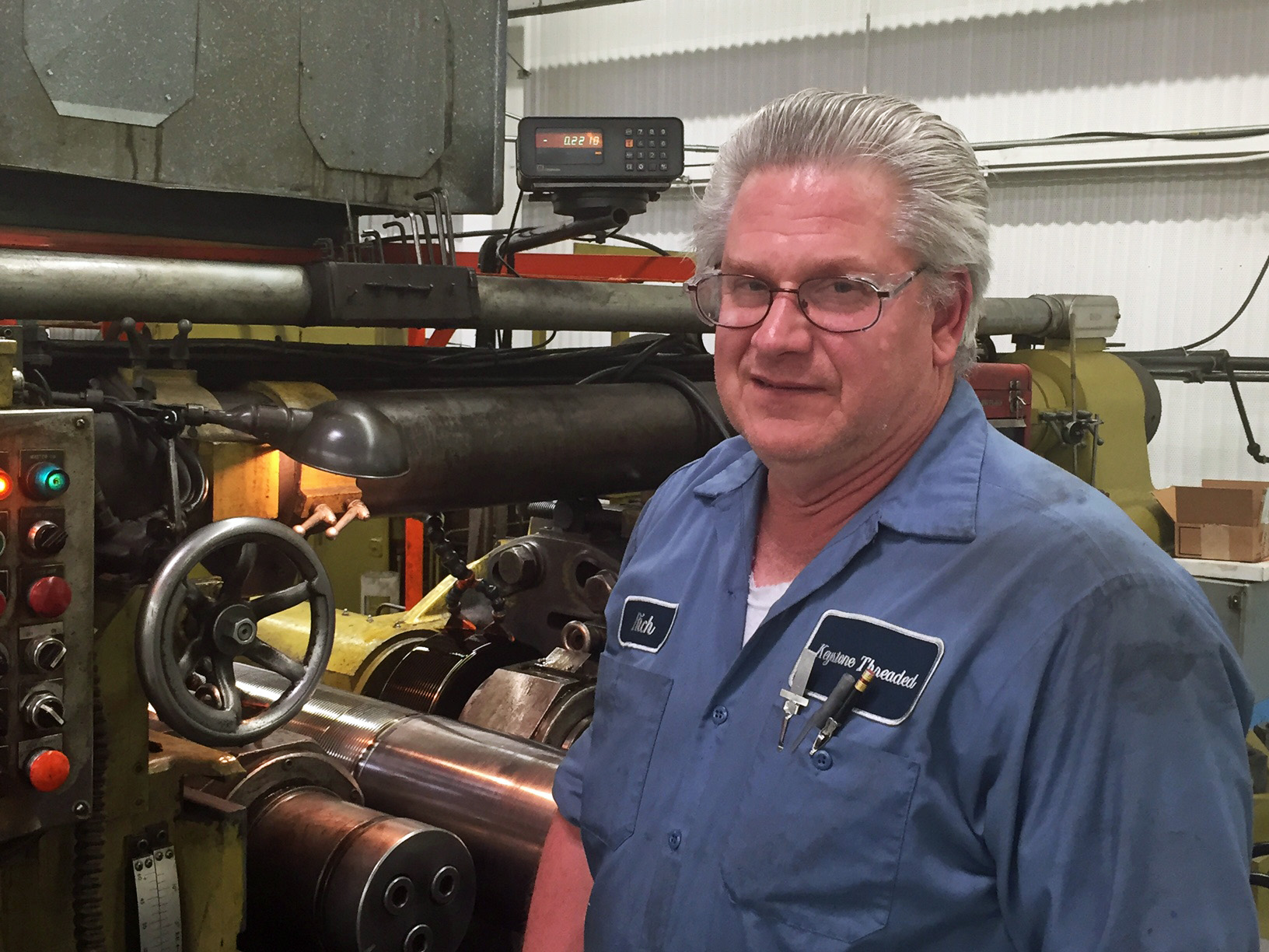 Rich says that he's rolled larger bars, but the confidence that skills and experience and a great team to work with make precision manufacturing a great career.